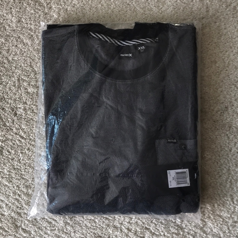 Men’s Hurley Holdfast Fleece Crew Dark Grey Heather/Black XXL